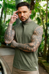 MODE SLEEVELESS TEE - KHAKI