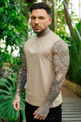 MODE SLEEVELESS TEE - TAN