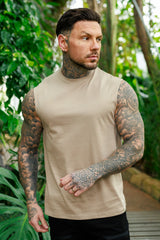 MODE SLEEVELESS TEE - TAN