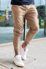 RIDGE CARGO TROUSERS - SAND