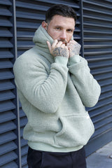 ZENO SHERPA HOODIE - KHAKI