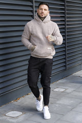 ZENO SHERPA HOODIE - TAUPE