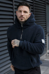 TRAX SHERPA HOODIE - NAVY