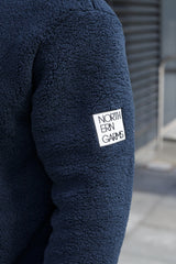 TRAX SHERPA HOODIE - NAVY