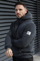 TRAX SHERPA HOODIE - CHARCOAL