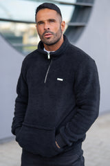 TRUMBELL SHERPA SWEATER - BLACK