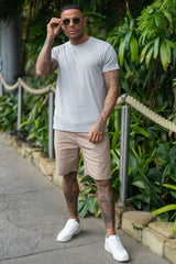 HOWARD RIBBED TEE - GREY