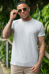 HOWARD RIBBED TEE - GREY