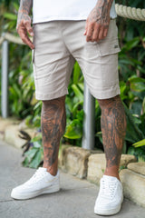 CRUZ CARGO SHORTS - GREIGE