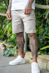 CRUZ CARGO SHORTS - GREIGE
