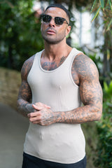 EAGAN RIBBED VEST - TAN