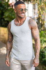 EAGAN RIBBED VEST - GREY