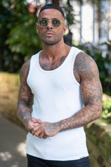 EAGAN RIBBED VEST - WHITE