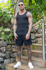 EAGAN RIBBED VEST - BLACK