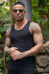 EAGAN RIBBED VEST - BLACK