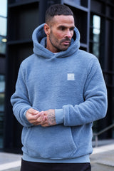 LANGTON SHERPA HOODIE - SMOKE