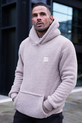 LANGTON SHERPA HOODIE - TAUPE