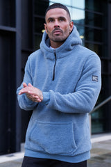 HOPTON SHERPA HOODIE - SMOKE