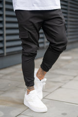 RIDGE CARGO TROUSERS - BLACK