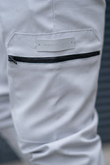 CHEVIOT CARGO TROUSERS - ICE