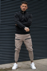 NIXON CARGO TROUSERS - GREIGE