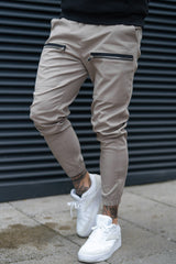 NIXON CARGO TROUSERS - GREIGE