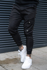 CULT CARGO TROUSERS - BLACK