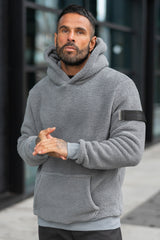 SUKAR SHERPA HOODIE - STEEL