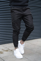 BUCKLEY CARGO TROUSERS - BLACK
