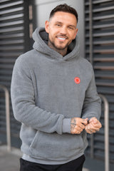 ARCADE SHERPA HOODIE - STEEL