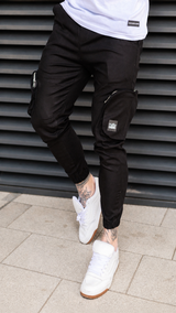 DELFONT CARGO TROUSERS - BLACK