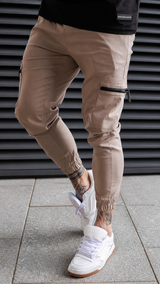 MAINE CARGO TROUSERS - GREIGE