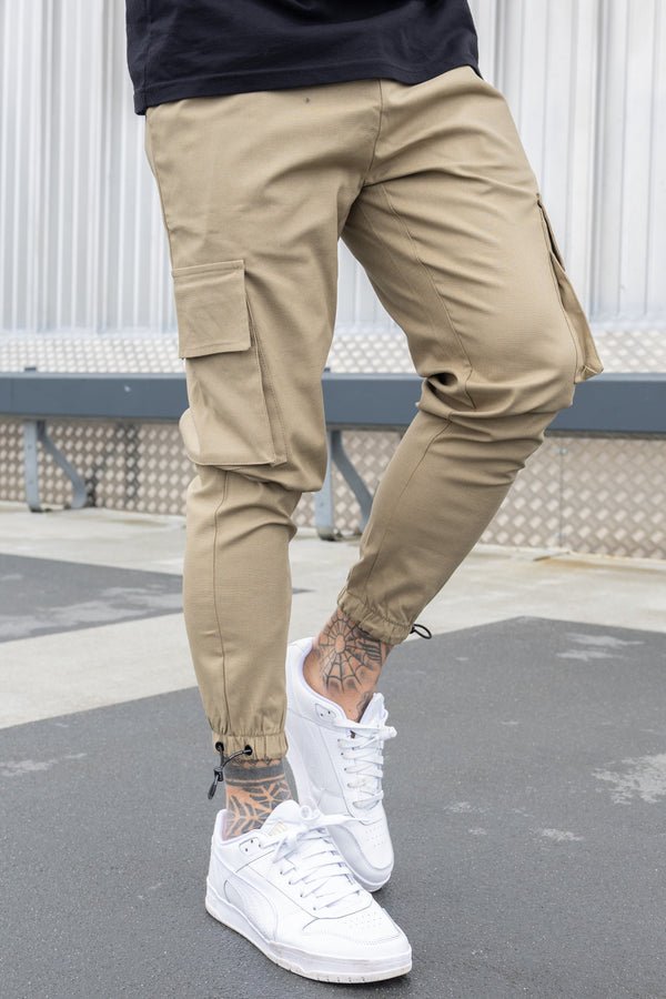 WHILBY CARGO TROUSERS - OLIVE
