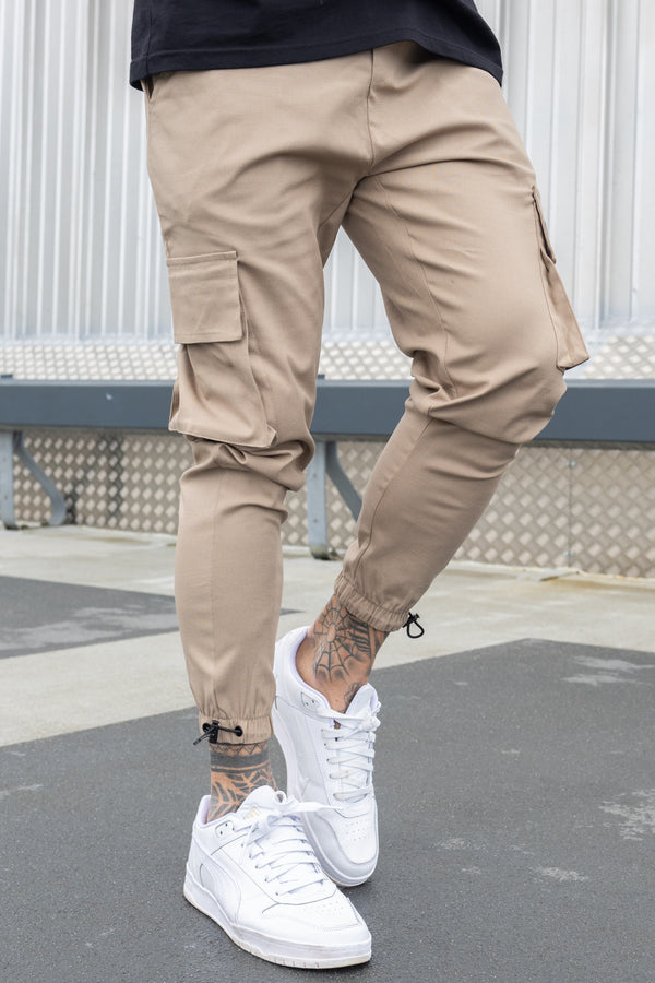WHILBY CARGO TROUSERS - SAND