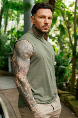 MODE SLEEVELESS TEE - KHAKI