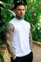 KARLTON SLEEVELESS TEE - WHITE