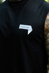 KARLTON SLEEVELESS TEE - BLACK