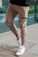 MAINE CARGO TROUSERS - GREIGE