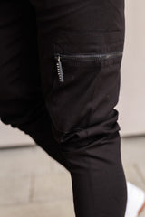 MAINE CARGO TROUSERS - BLACK