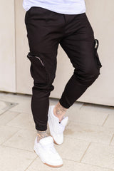 DELFONT CARGO TROUSERS - BLACK