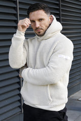 ZAAN SHERPA HOODIE - STONE
