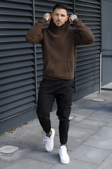 ZAAN SHERPA HOODIE - CHOCOLATE