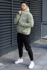 ZINO SHERPA HOODIE - KHAKI