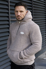 ZINO SHERPA HOODIE - TAUPE