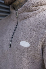 ZINO SHERPA HOODIE - TAUPE