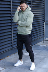 ZENO SHERPA HOODIE - KHAKI