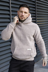 ZENO SHERPA HOODIE - TAUPE