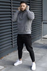 VELD SHERPA HOODIE - STEEL