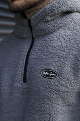 VELD SHERPA HOODIE - STEEL