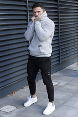 TARIN SHERPA HOODIE - FOSSIL
